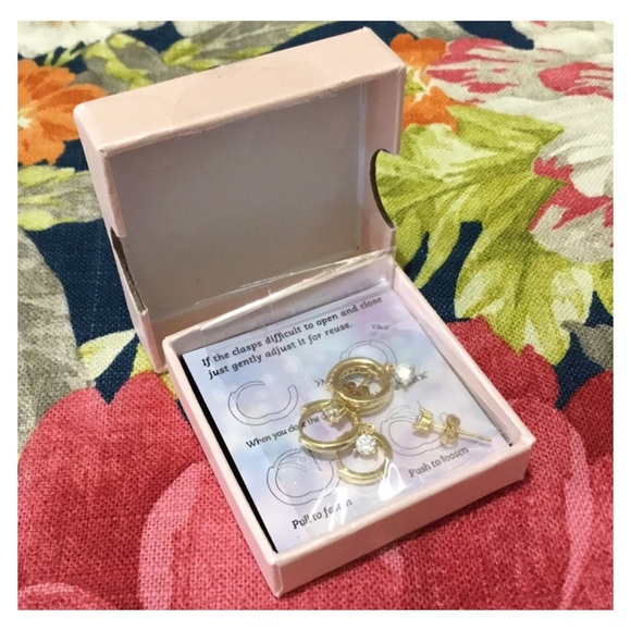 Poxtex Jewelry - New! POXTEX 3 set 14K SS Pierced Earring Set